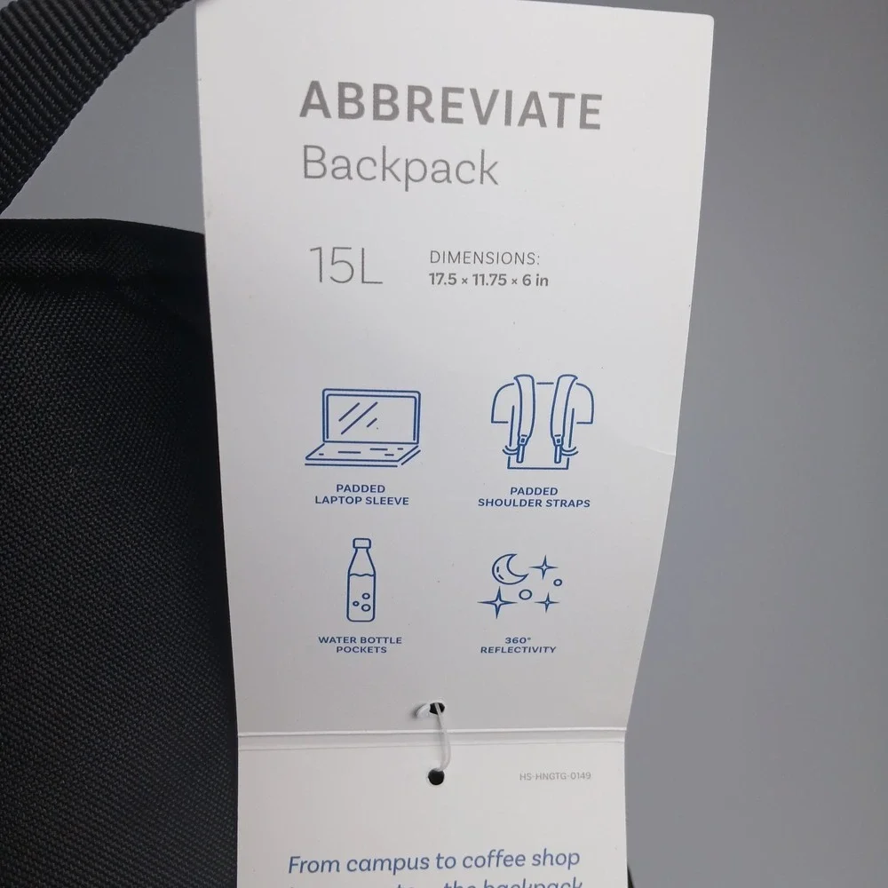 High Sierra Abbreviate Backpack, Laptop Bookbag for Travel‎ One Size Black New